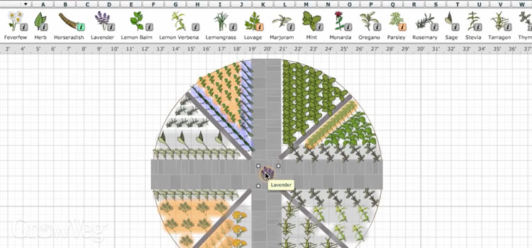 Design your herb garden in our Garden Planner