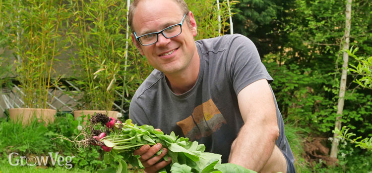 Ben with radishes