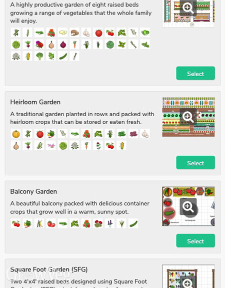 Garden Planner Sample Plans