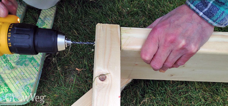 Drilling together a raised bed