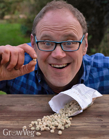 Ben with peas