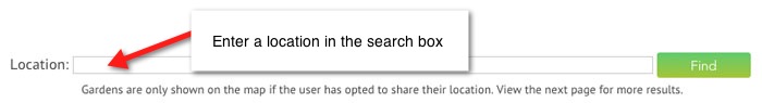Search for garden plans by location