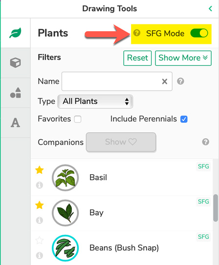 Start Square Foot Gardening Mode