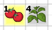 Number of plants for each square foot displayed in top right